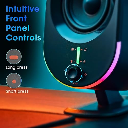 Miniatura 6 de Altavoces de computadora, LITTOAK Bluetooth para PC, altavoz para juegos alimentado por CA con 3 modos de ecualización, altavoces estéreo con 6