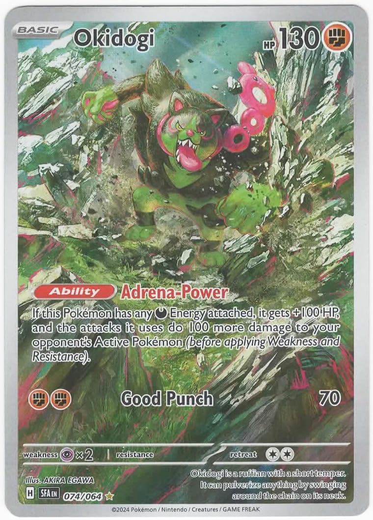 Pokemon – Okidogi 074/064 - Shrouded Fable – Illustration Rare IR – Single Card
