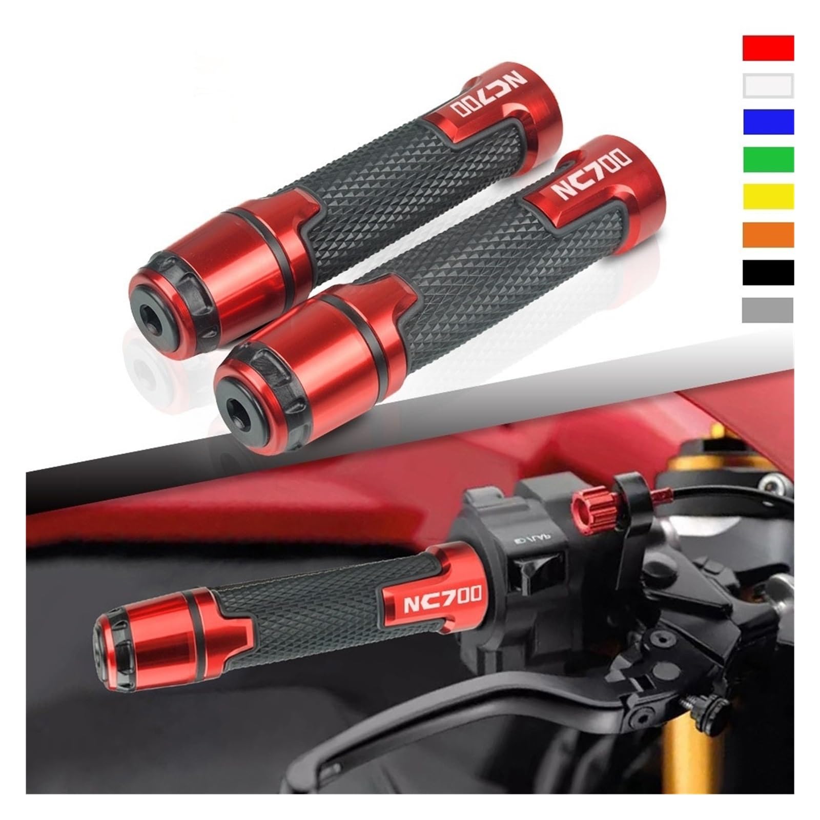 manopole per manubrio moto Per HON-DA NC700 NC700 S/X 2012-2013 NC 700 Manubrio Motore Moto Plastica + Alluminio 7/8 "22mm Manubrio Grip Manopole