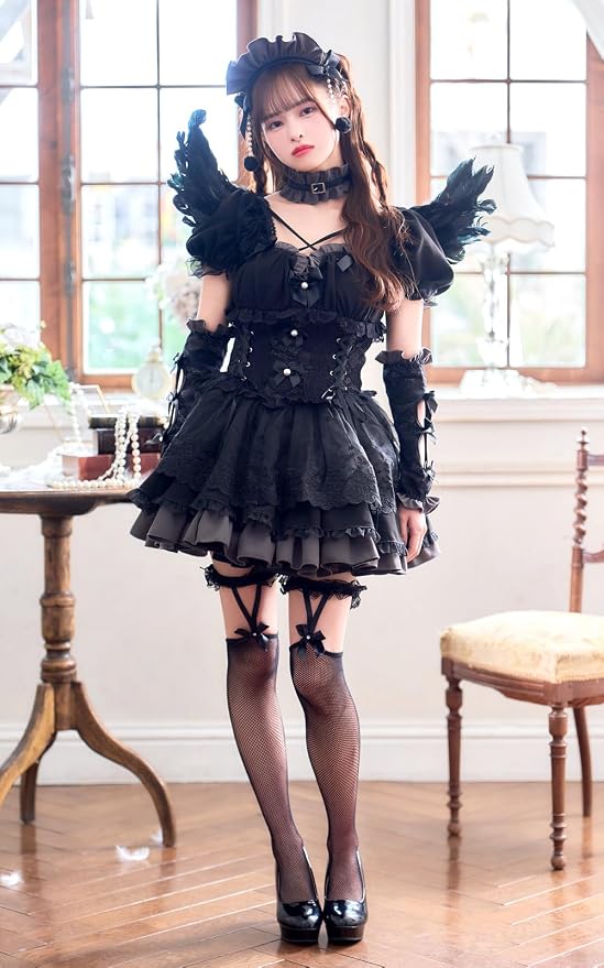 Malymoon ゴシックドールエンジェル 6点セット ブラック Amazon.co.jp: [Malymoon] コスプレ エンジェル 天使 札幌コレクション