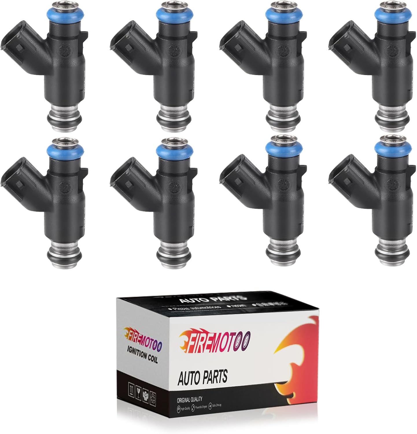 Fuel Injectors Pack of 8 Compatible with Cadillac Escalade 2010-2012 for H3 H3T 2010 for Chevy Avalanche Colorado Silverado Suburban Tahoe Express 2010-2017 for GMC Canyon Savana Sierra Yukon 4 Holes