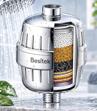 Shower Filter for Hard Water, Improve the Skin and Hair, Chrome