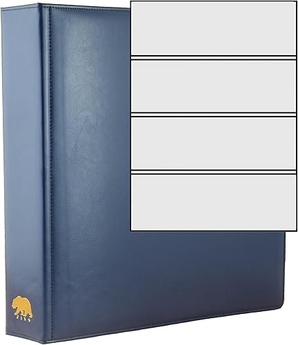 Vista 82 de Ursae Minoris Álbum económico de formato estándar con 3 anillos en D para hasta 40 billetes grandes/graduados, postales de hasta 8 x 5 pulgadas