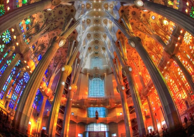 Amazon Co Jp 絵画風 壁紙ポスター はがせるシール式 地球の撮り方 サグラダ ファミリア ステンドグラス アントニ ガウディ 聖家族教会 バルセロナ 世界文化遺産 世界の絶景 キャラクロ C Zwd 001a2 版 594mm 4mm 建築用壁紙 耐候性塗料 日本製