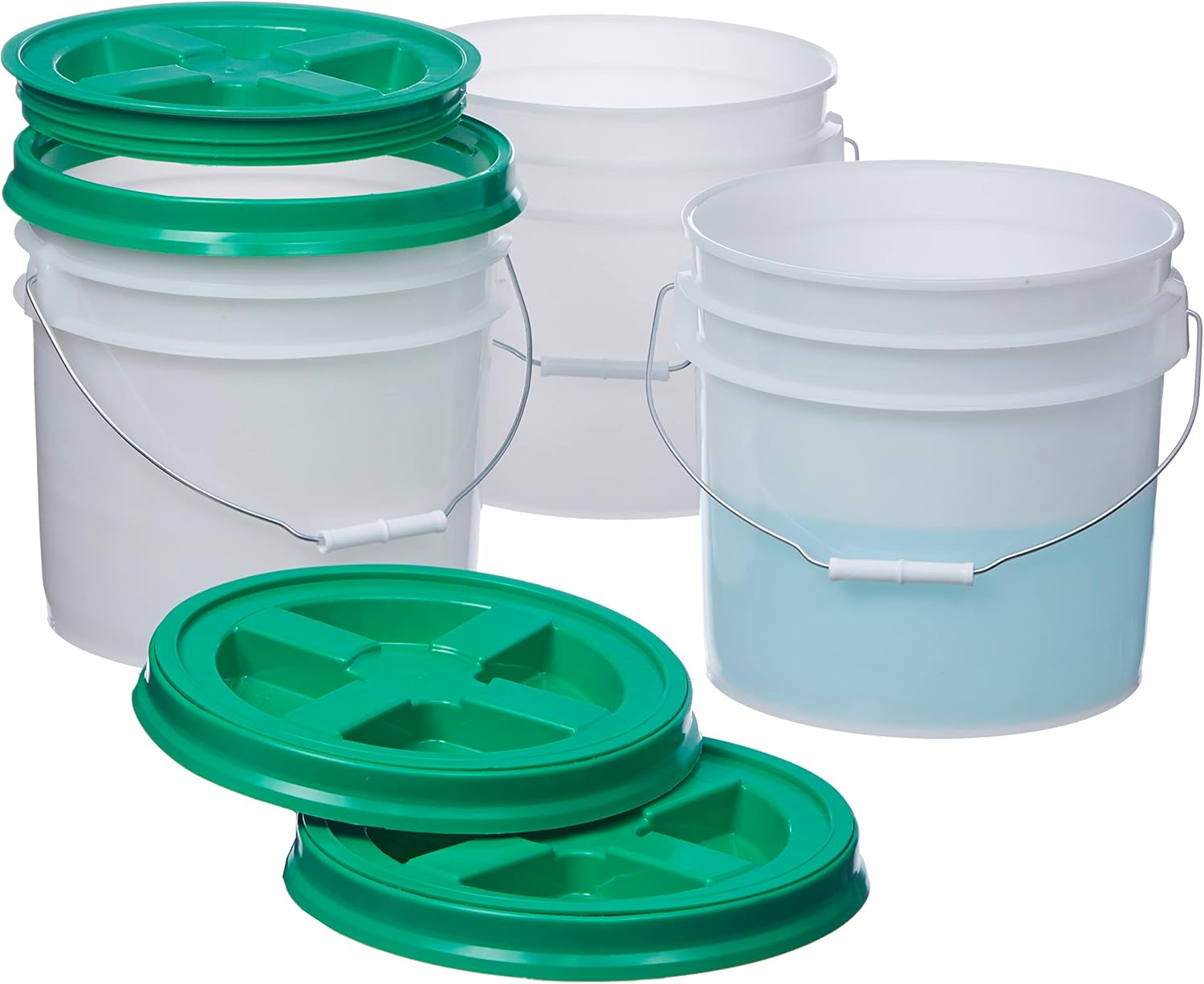 Consolidated Plastics 3.5 Gallon Natural Food Grade Buckets