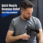 cotsoco Massage Gun Deep Tissue, Muscle Massage Gun with 9 Attachment Heads 20 Speeds & Silent Brushless Motor Cordless, Handheld Percussion Back Massager Gun for Athletes, Mothers Day Gifts for Mom Dad Women Men (Black)