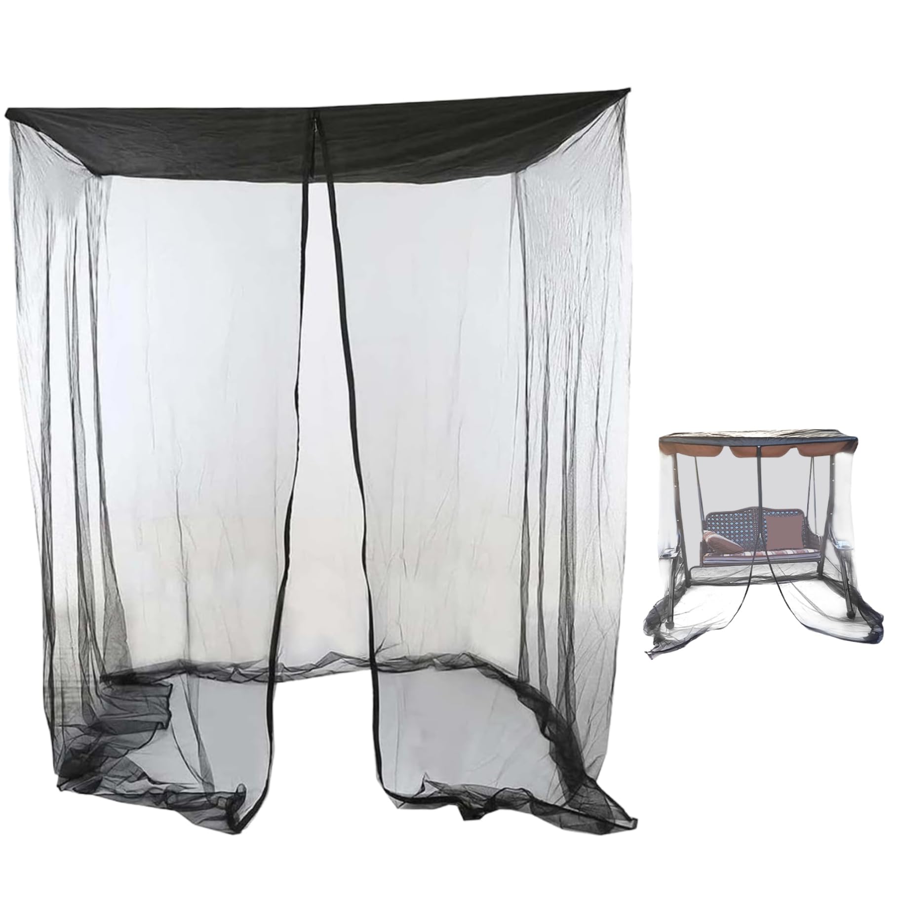 Filet moustiquaire pour balancelle 3 places tente de toit étanche de jardin rectangle