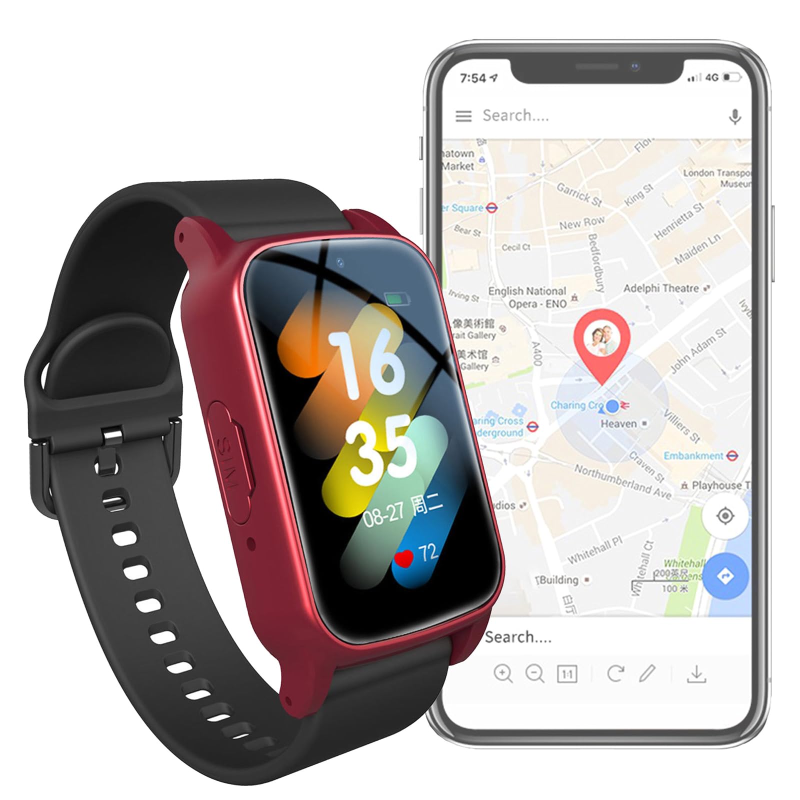 Smartwatch con pulsante di chiamata di emergenza Smartwatch con pulsante di chiamata di emergenza