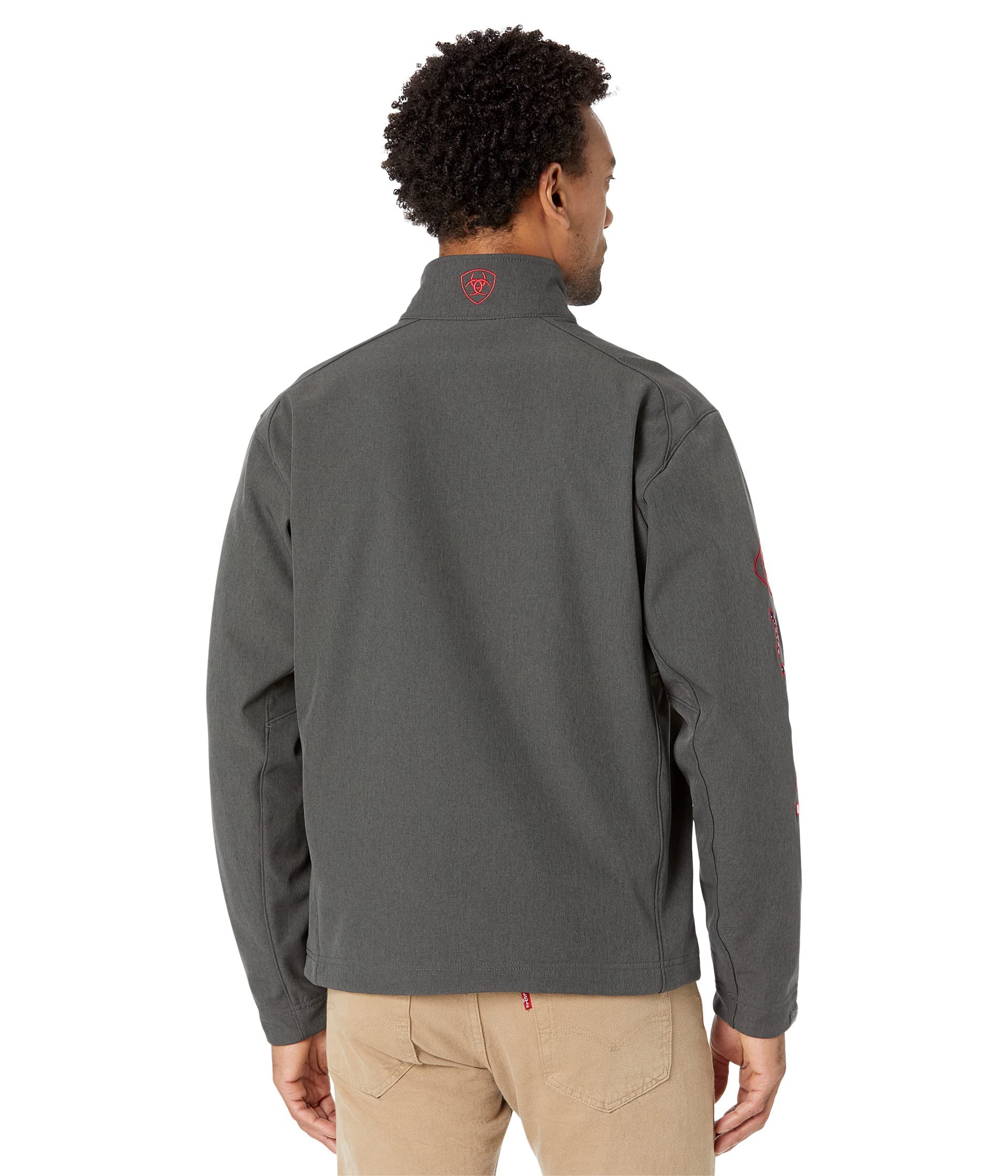 ARIAT Męska kurtka z logo 2.0 Softshell płaszcz, Char/Americana, rozmiar S, Char/Americana, S