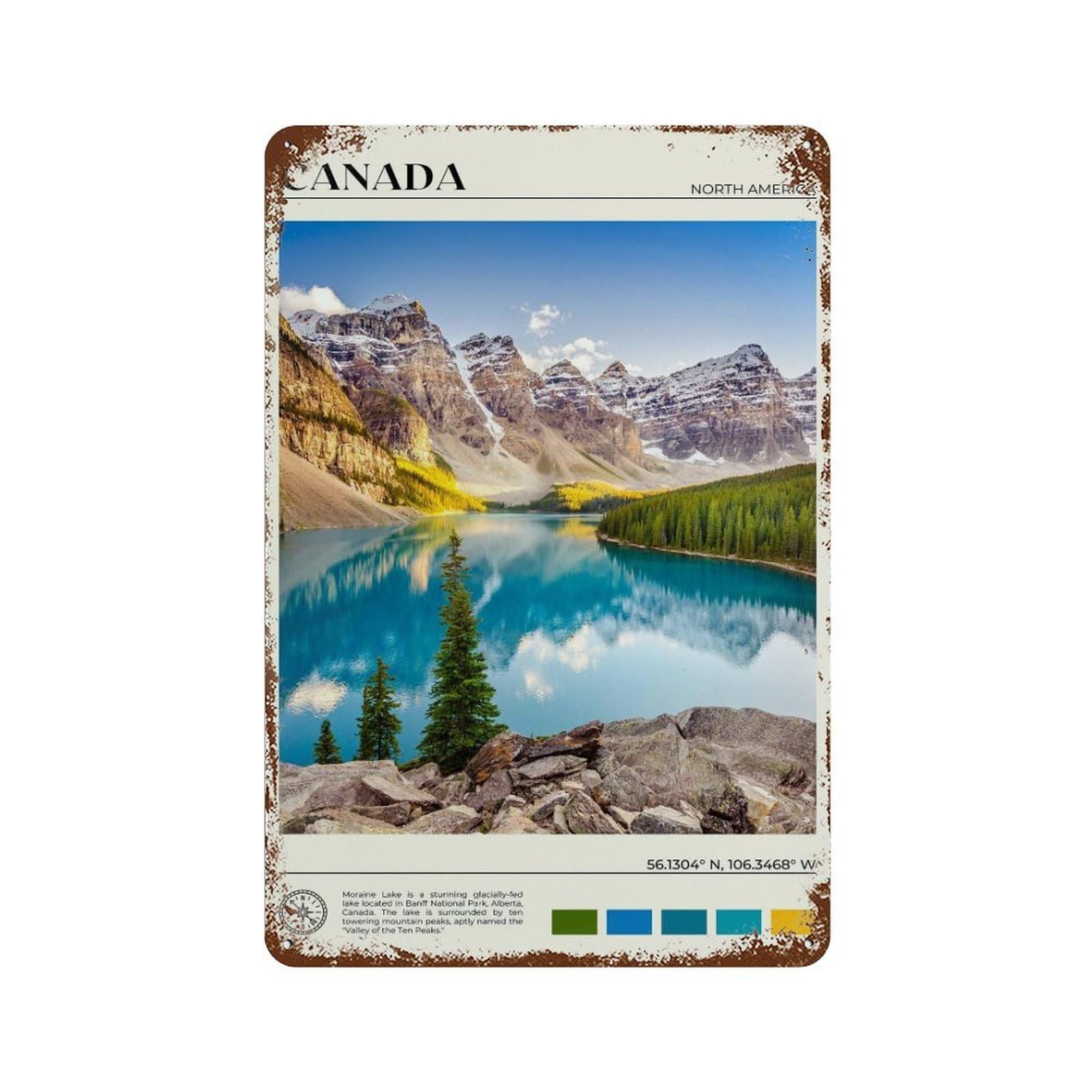 xiaoxiaoshen Real Photo Canada Decor Toronto Vancouver Wall Decor Art Metal Tin Poster Modern Home Decor Art Home Bar Shop Decorations Vintage Sign 30x20cm