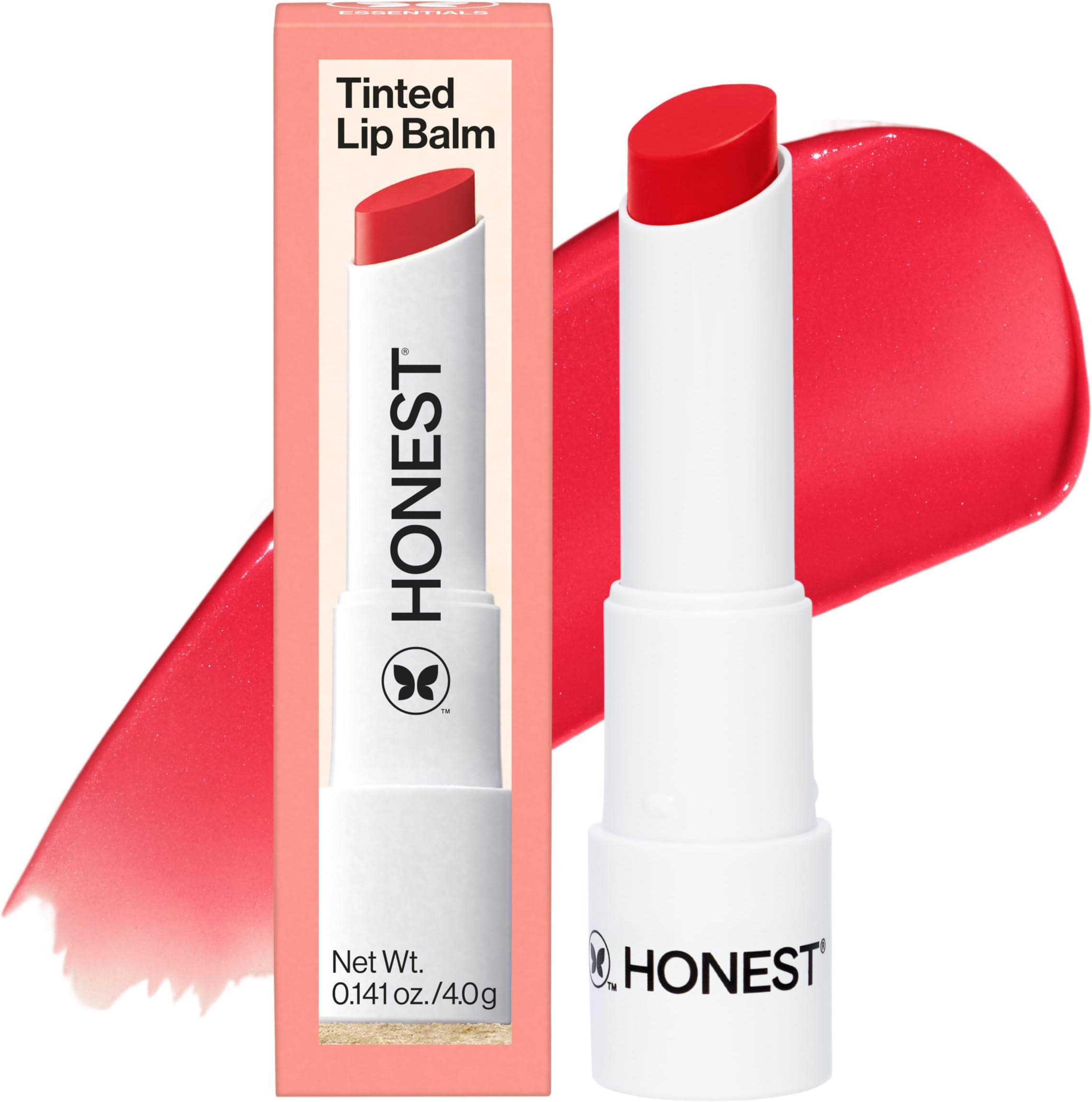 Moisturizing Vegan Tinted Lip Balm, Antioxidant-Rich Acai Extracts, Avocado Oil Paraben-Free, Cruelty-Free, Blood Orange