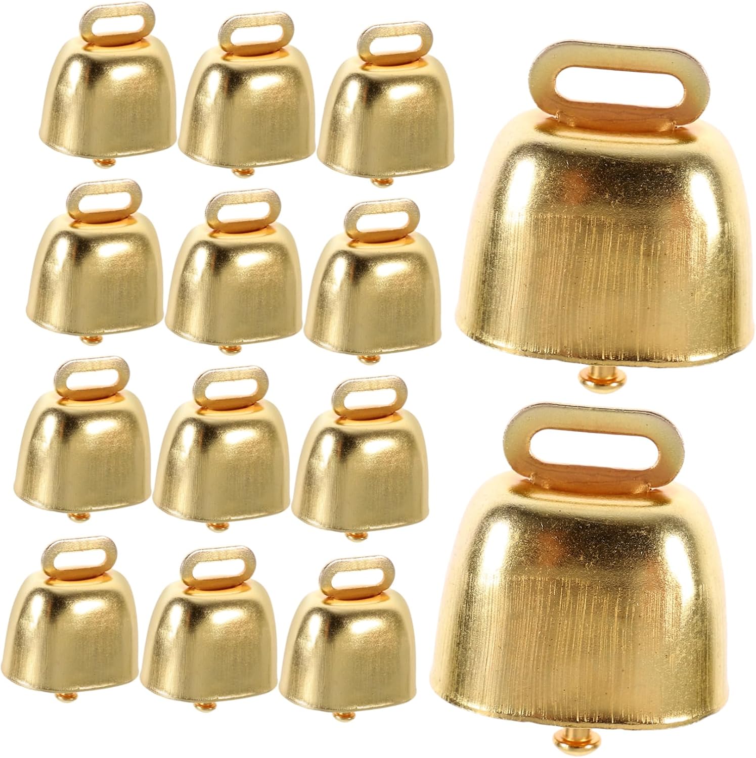 Ciieeo 15pcs Metal Cattle Bells Loud -Lost Pet Bells for Livestock Horses Sound Compact Design for Christmas Crafts Farm Use