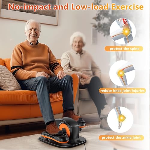 Miniatura 2 de Under Desk Elliptical Exercise Machine, Ellipse Leg Exerciser as Seen on TV with Remote, 15 Adjustable Speed, Portable Leg Exerciser While Sitting