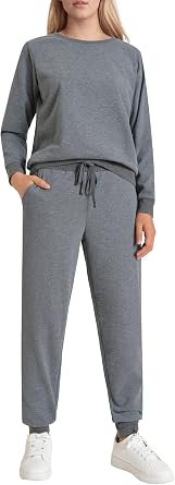 Weintee Womens Petite Jogging Set Pullover Sweatshirt and Sweatpants 2 Piece Sweatsuits