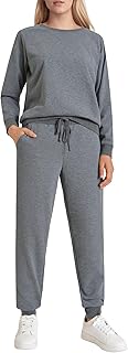 Weintee Women's Petite Jogging Set Pullover Sweatshirt and Sweatpants 2 Piece Sweatsuits