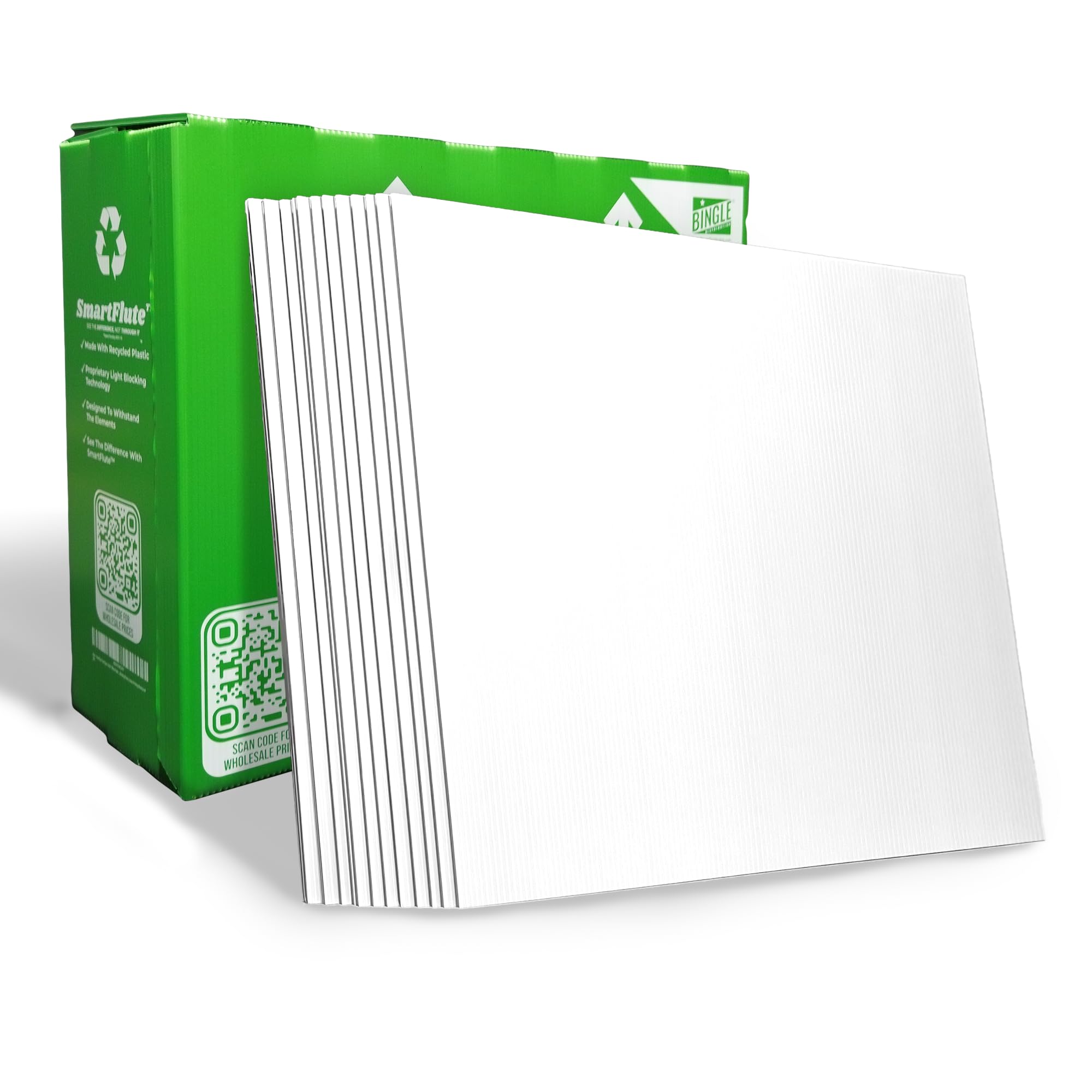 5-Pack Blank Yard Signs 24"x18" Fluted-Plastic 4MM White Waterproof DIY Signage Billboards