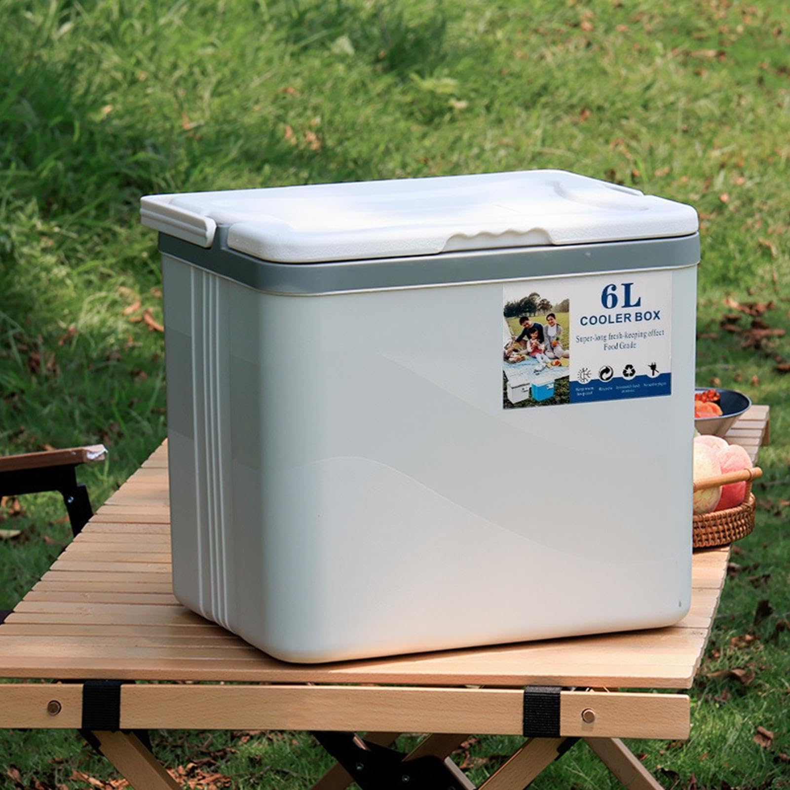 a Baule Portapranzo Isolato Box Freezer Portatile Antigoccia | da Campeggio per Spiaggia, Picnic, Gite, Feste all'Aperto, Barca, Trekking, Campeggio e Outdoor