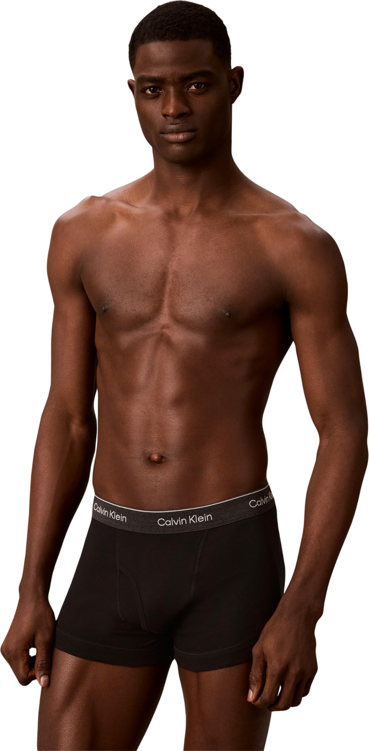 Calvin Klein Calzoncillos bóxer Hombre Pack de 3 Trunks con Logotipo en la Cintura