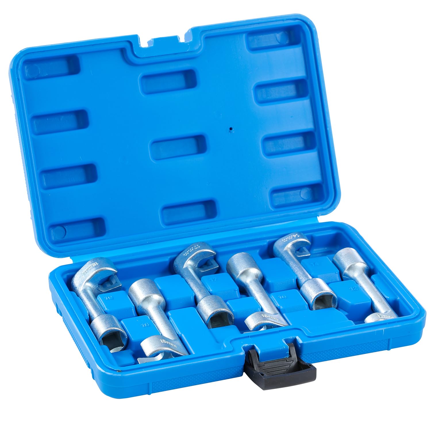 KATSU Tools Set di Chiavi a Bussola per Linee Iniettori Diesel 6 Pezzi 1/2", Metriche 12 14 16 17 18 19mm, Strumento a L per Smontaggio Linee Carburante 449614