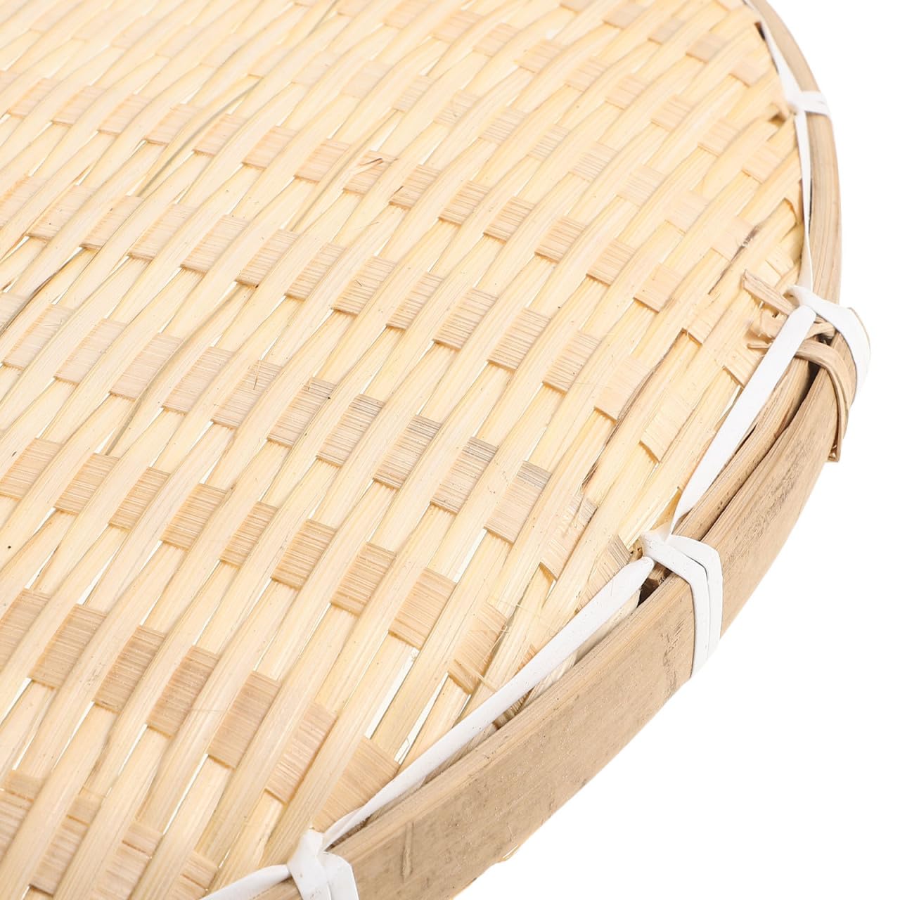GANAZONO 40,6 cm runder Bambus-Tablett, gewebter Korb