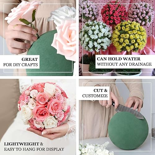 Miniatura 10 de Efavormart - Juego de 3 bloques de espuma de poliestireno para arreglos florales verdes húmedos