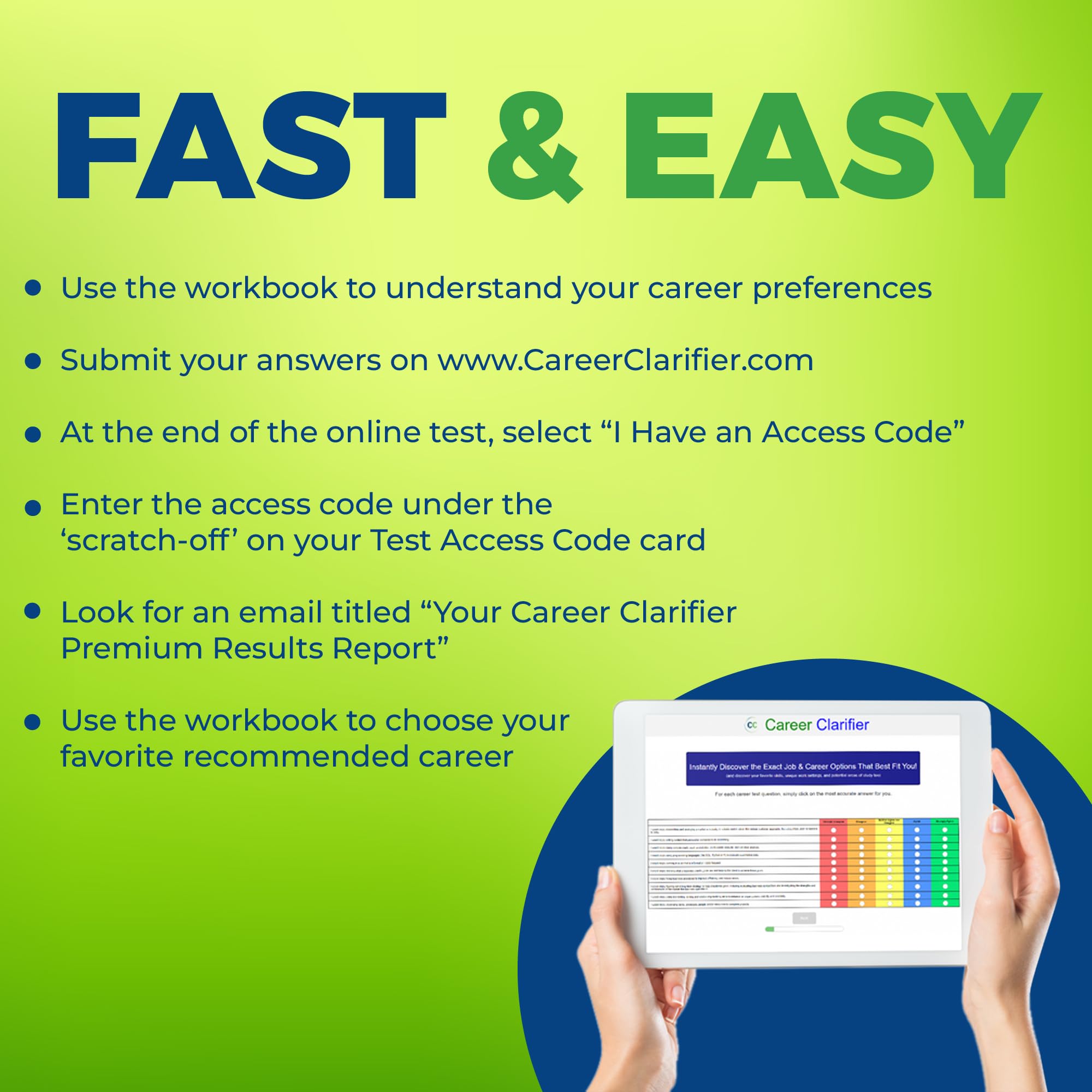 Career Clarifier Workbook Includes Online Career Test | Find a Career You'll Love | For College Grads, Students, Teens | Get Personalized Career Ideas, Guidance & Planning, Just Like Career Coaching - Image 5