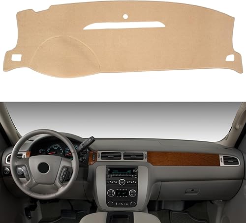 Cubierta del Tablero Alfombrilla de Cubierta Compatible con Chevy Chevrolet Tahoe Suburban 2007-2014, Chevy Avalanche Silverado 1500 2500 3500