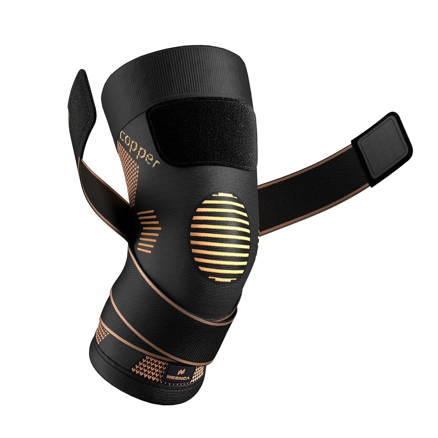 NEENCA Rodillera de Cobre Con Correas,Rodilleras de Compresión para Dolor de Rodilla, Artritis, Ligamento Cruzado Anterior, Desgarro de Menisco, Alivio Del Dolor en Las Articulaciones
