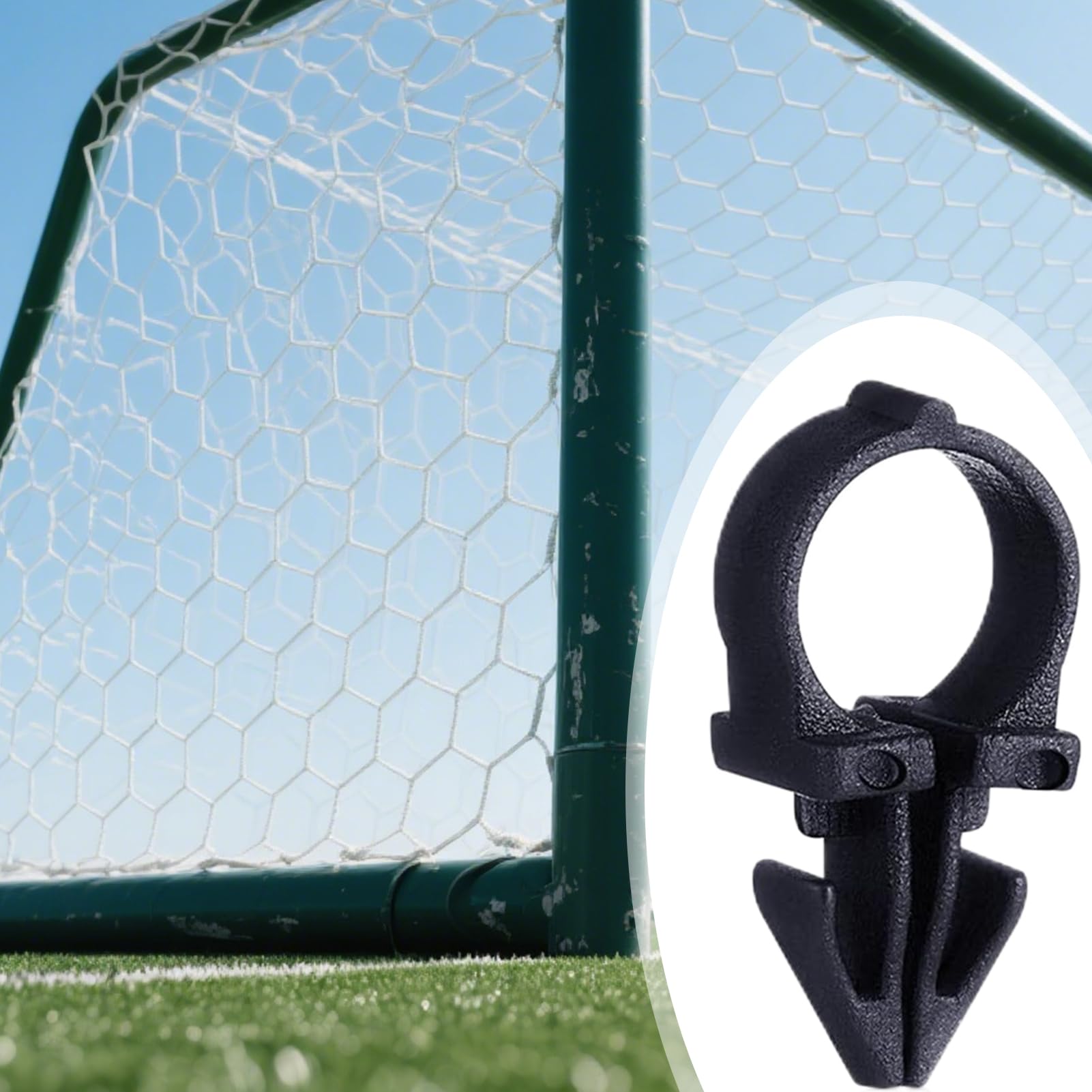 Clips de fijación para Red de fútbol, 100 Piezas, robustos Soportes para portones de Red de fútbol, Accesorios Deportivos para Patio Trasero, Entrenamiento, reparación, Ejercicio, Torneo