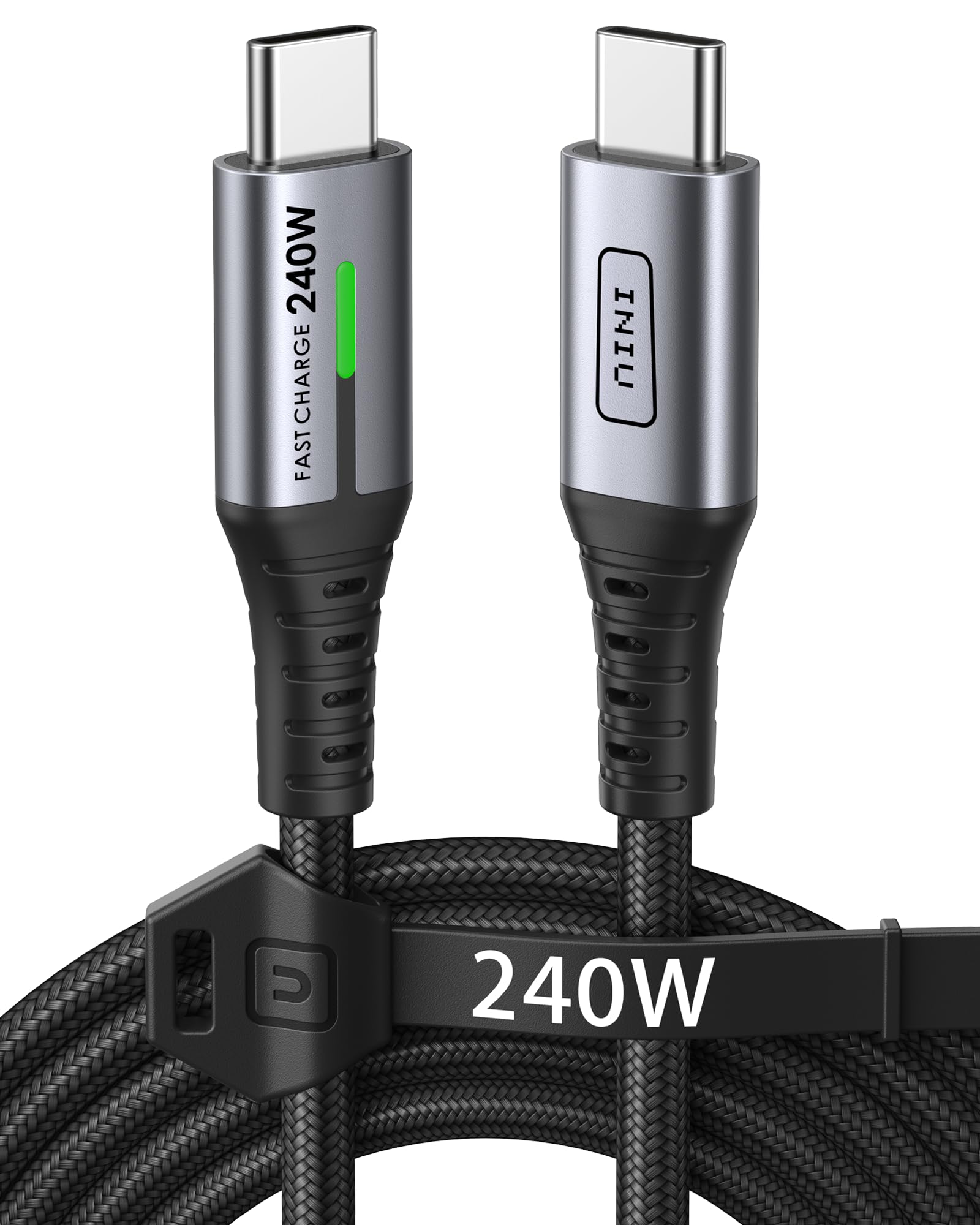 INIU INIU 240W USB C to USB C Charger Cable, 2m PD Type C Charge Cable, Super Fast Charging for Phone 16, MacBook, iPad Pro, Samsung S23/S22 Ultra, Steam Deck, HP EliteBook etc.