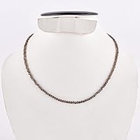 Vista 244 de Natural Moonstone Gemstones Choker Necklace, Faceted Rounds Beads, Silver Plated Jewelry, Healing Crystals, Birthday, Handamde, Minimalist, Women