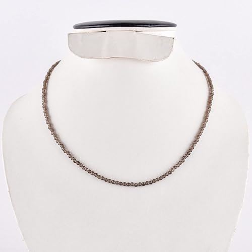 Miniatura 244 de Natural Moonstone Gemstones Choker Necklace, Faceted Rounds Beads, Silver Plated Jewelry, Healing Crystals, Birthday, Handamde, Minimalist, Women