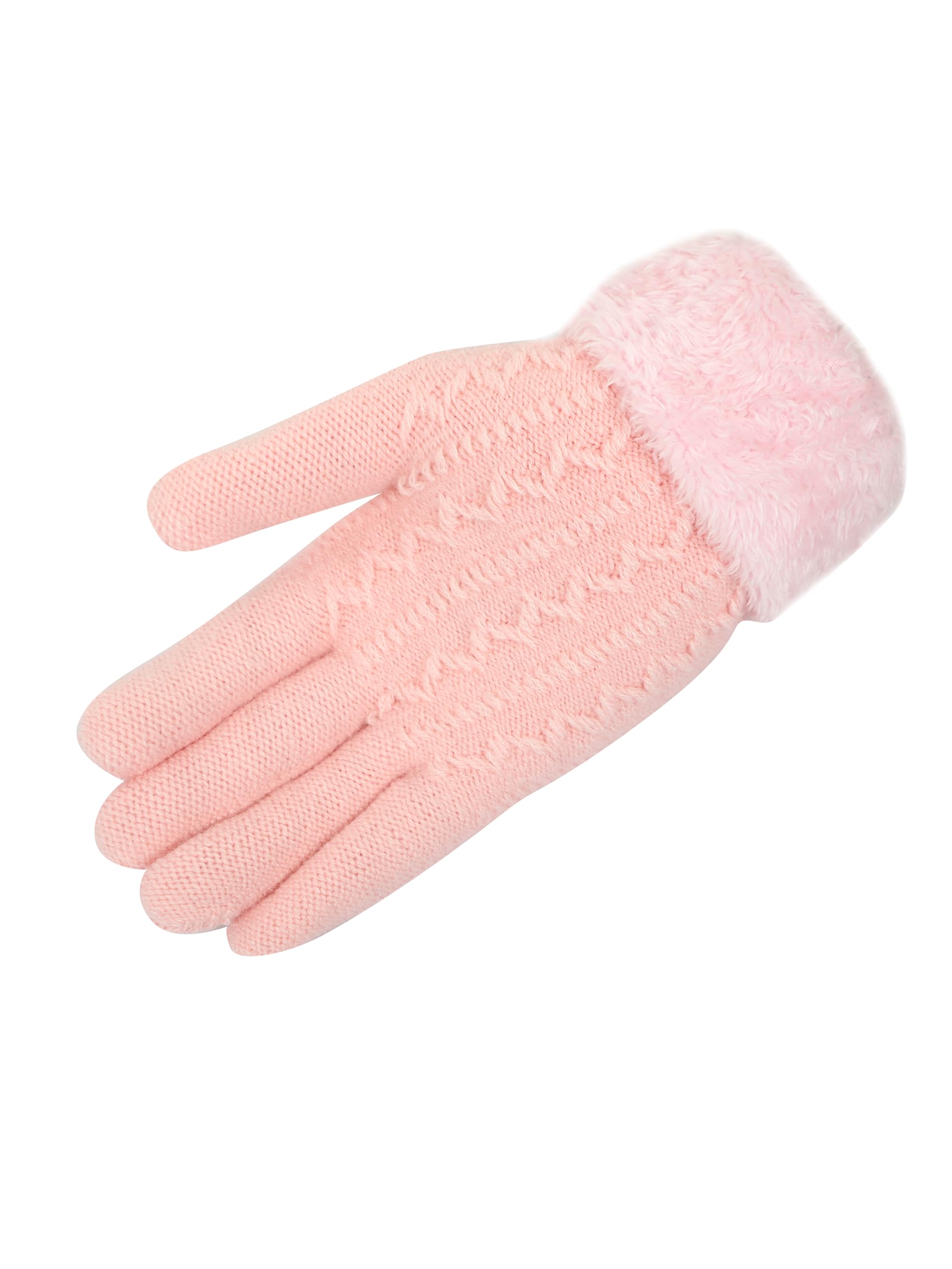 FabSeasons Acrylic warm Woolen Winter dotted print knit cold weather fleece wool Gloves for Boys & Girls, fits for 7-14 years - Image 5 thumbnail