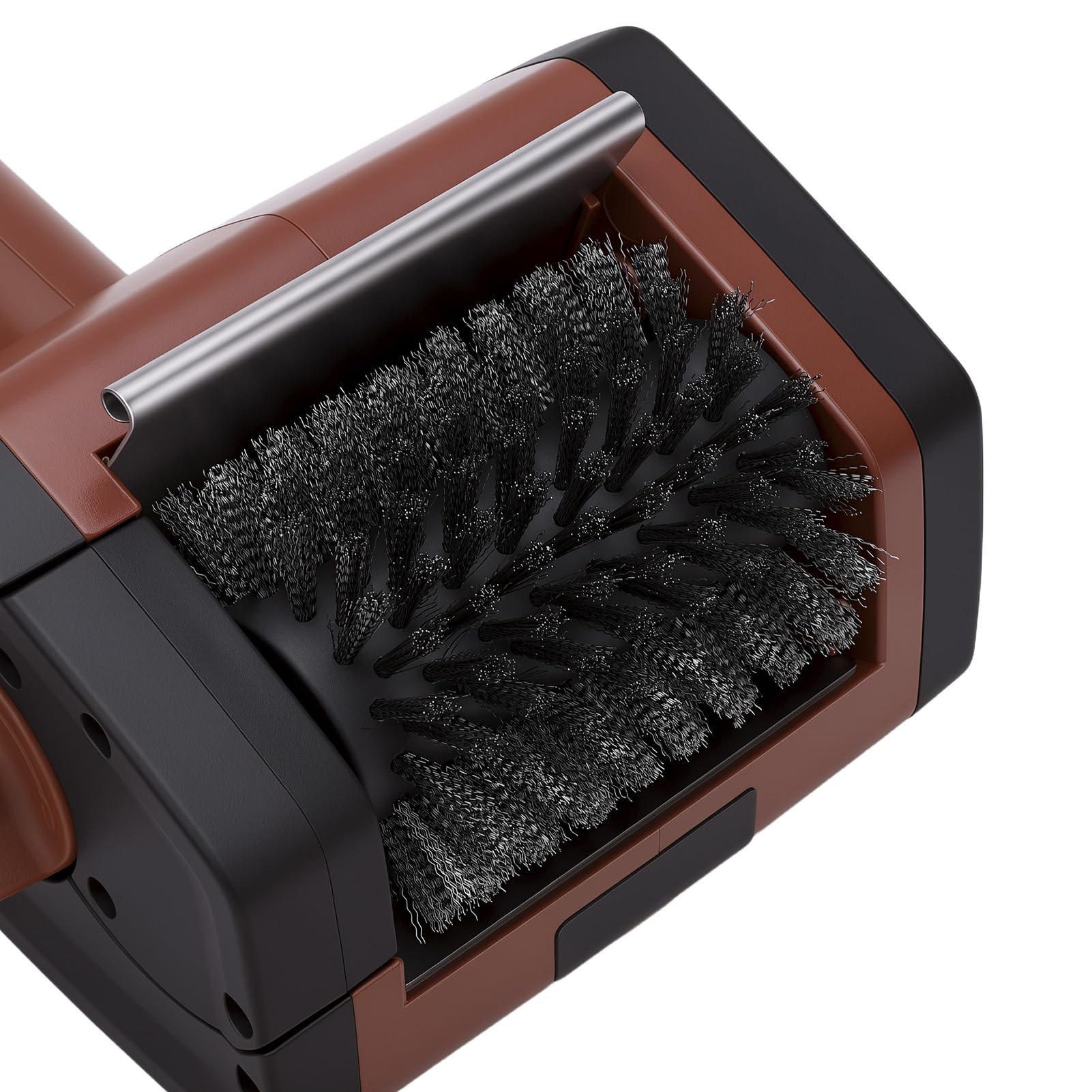 Sxhlseller Spazzola per Barbecue Elettrica con Luce LED, Lavapavimenti per Barbecue Ricaricabile da 3000 MAh con Testa Rotante in Acciaio Inossidabile 304 e Design Ergonomico della Maniglia