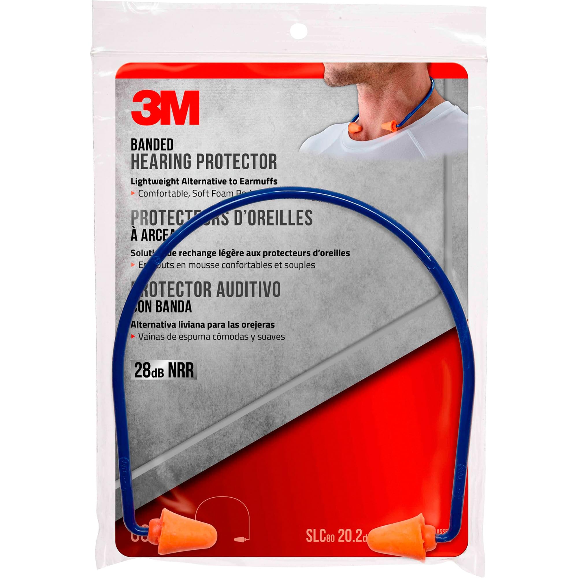 3M Safety Band Style Hearing Protector, Orange — Amazon image 2