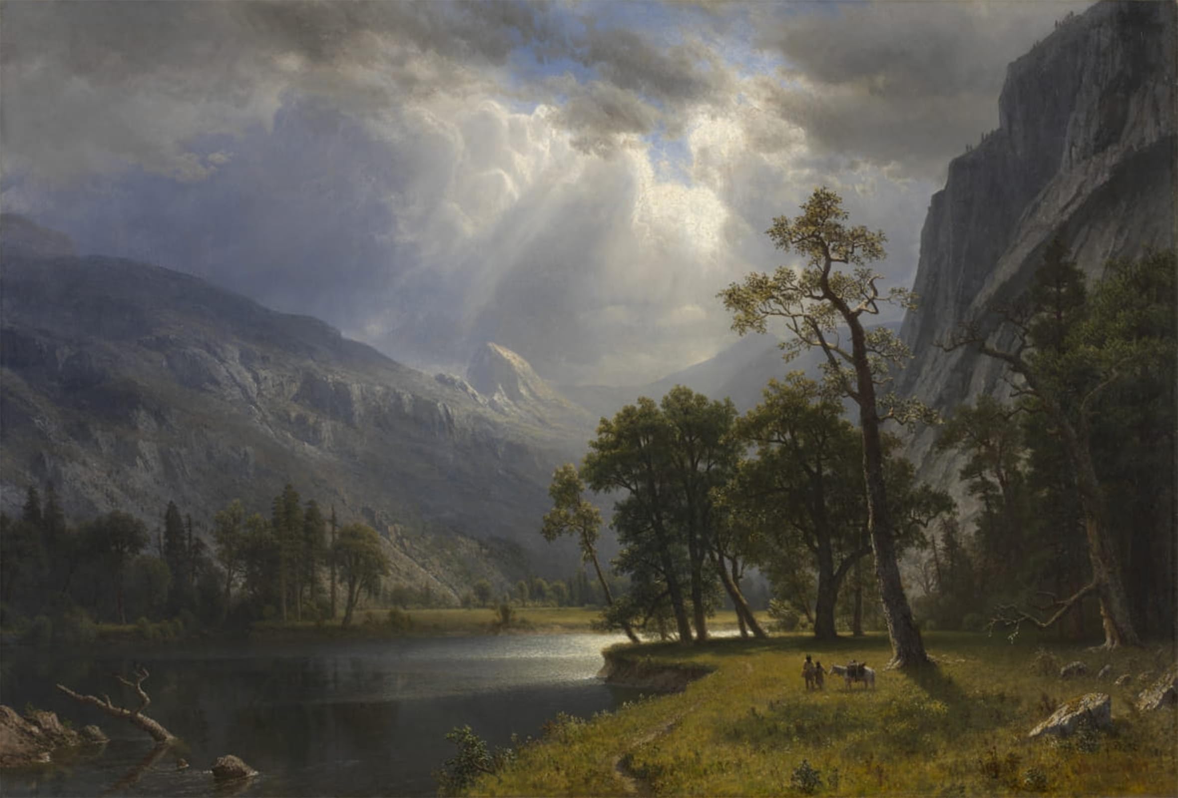 SERENDIPITP Vintage Wall Art Canvas Nordic Poster Canvas Print Picture Mount Starr King Yosemite by Albert Bierstadt Wall Art Poster for Home Decor 60x90cm
