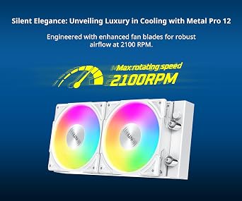 MONTECH HyperFlow ARGB 240 - AIO CPU Sıvı Soğutucu, Intel&AMD Uyumlu, Grafik Üstü Performans, Gelişmiş 3100RPM Su Pompası Tasarımı, 3X Metal Pro 12 ARGB Ultimate Soğutma Fanları - Beyaz