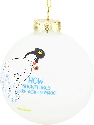 Miniatura 3 de Tree Buddees Divertido muñeco de nieve pedos - cómo se hacen realmente los copos de nieve! Adorno de bombilla de vidrio