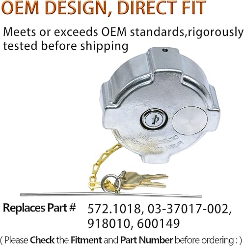 Miniatura 5 de 03-37017-002 Tapa de combustible de aluminio con bloqueo para diésel de 3 pulg. 14 Compatible con Freightliner 108SD 114SD 122SD Argosy Cascadia