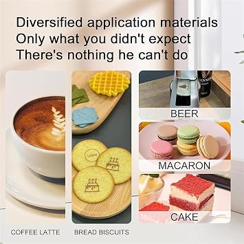 Portable Edible Inkjet Pen, Food Printer for Logo and Pattern, Mini Coffee Latte Art Printer for Cake, Cookies, Bread, Macaron, Chocolate, DIY Decoration