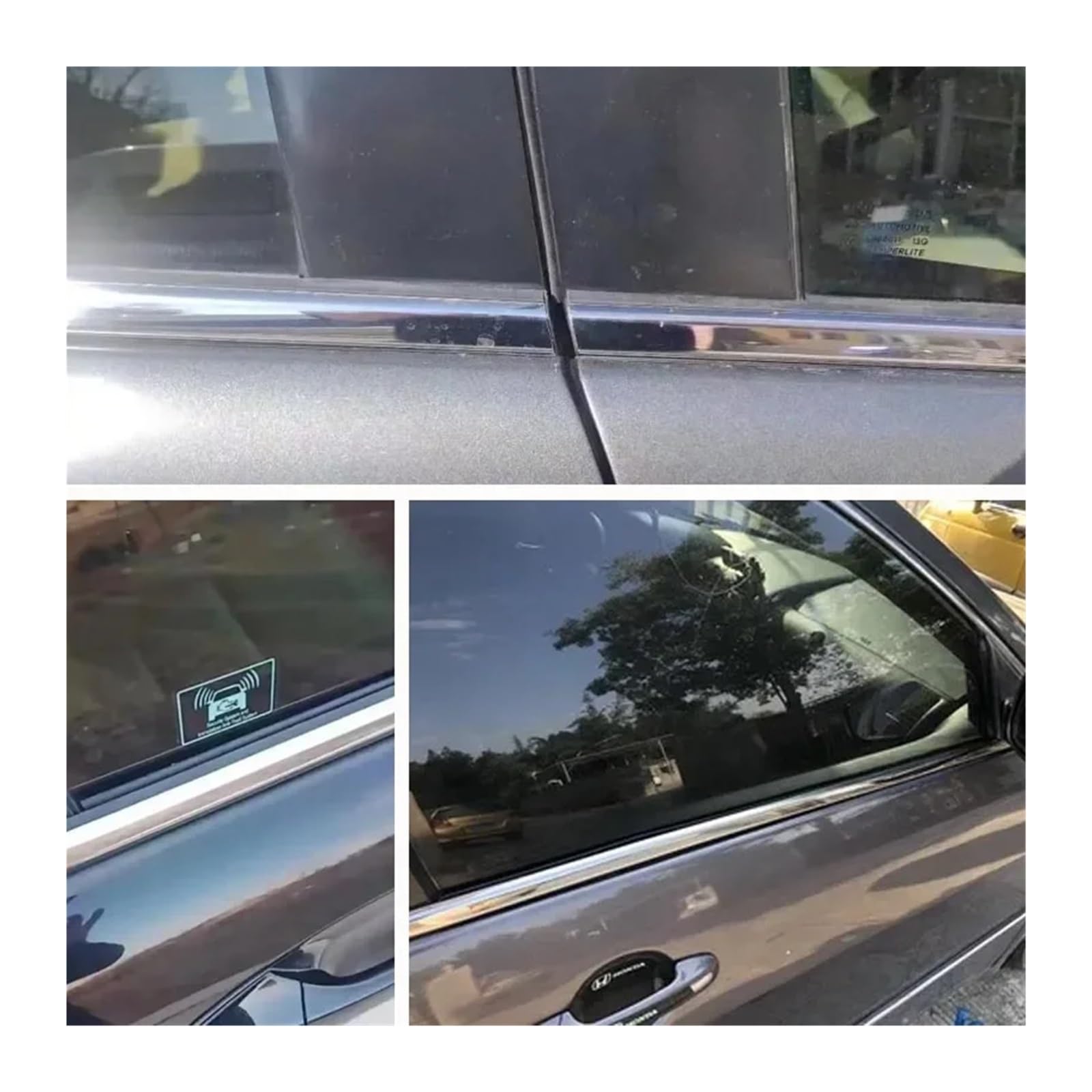 Modanatura per finestrini auto compatibile con Toyota Avalon XX50 2019 ~ 2023, strisce adesive sigillate in vetro antipioggia e intemperie (placcatura 4 pezzi)