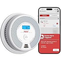 X-Sense Wi-Fi Rilevatore di fumo e monossido di carbonio, allarme con batteria sostituibile, sensore combinato compatibile con X-Sense Home Security APP, EN 14604 e EN 50291 conformi, SC07-WX, 1 Pezzo