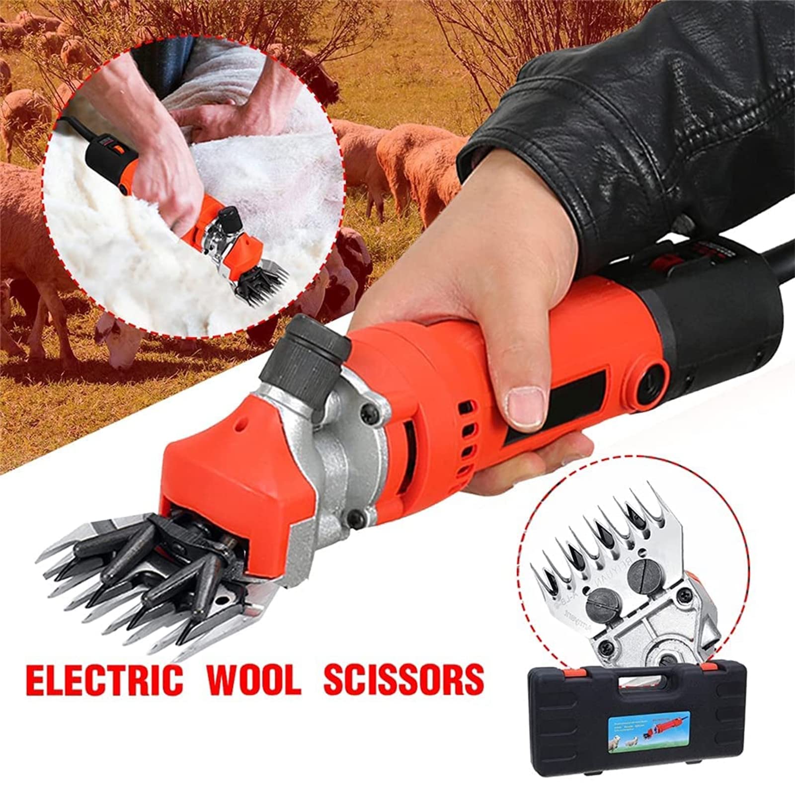 Cesoie Elettriche per Pecore, 690W 6 Marce Elettriche per Tosare per Pecore E Capre per Pecore, Capre, Lama, Cavalli, Alpaca