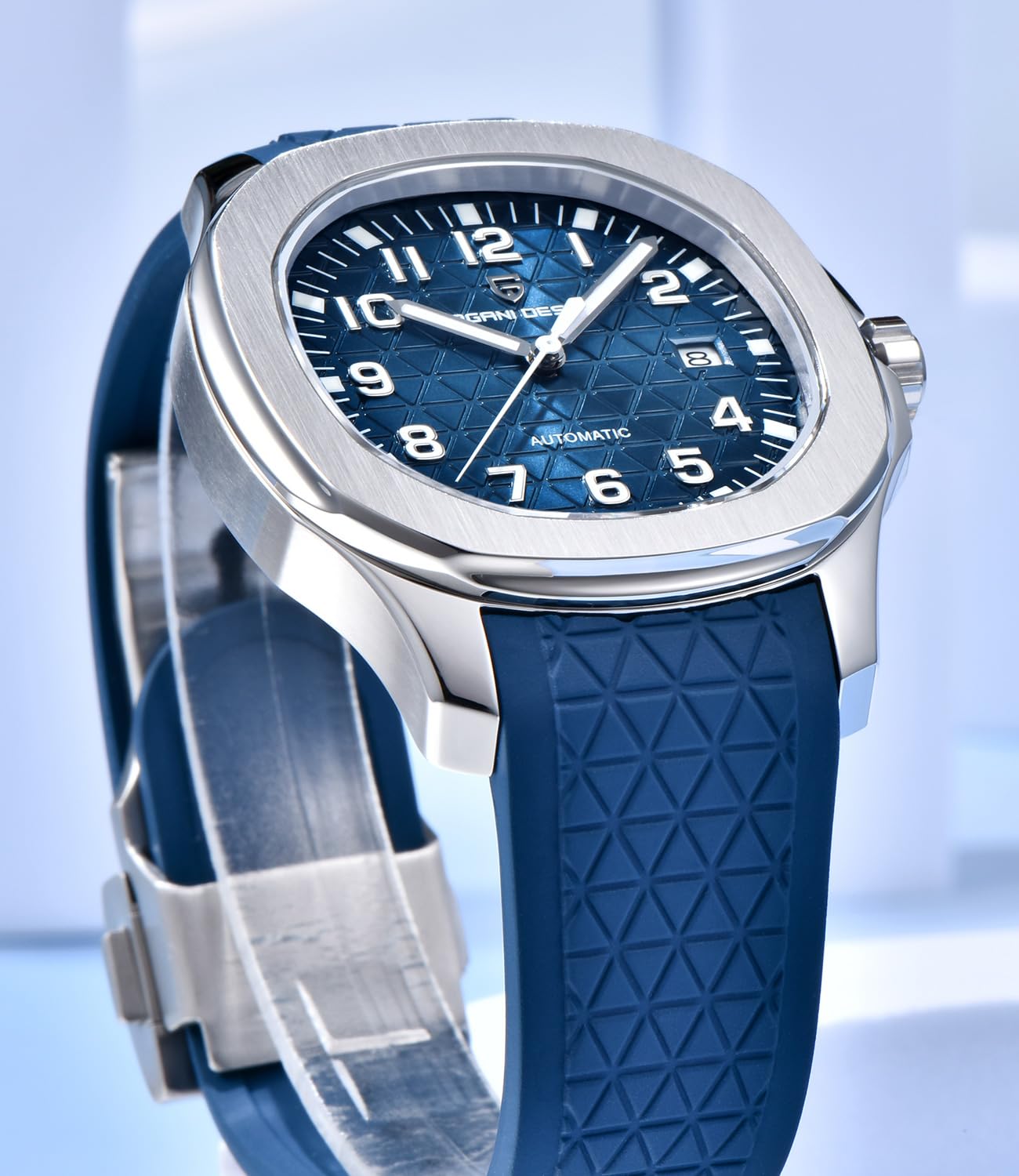 LACZ DENTON PD-YS031 Orologio Automatico da Uomo Miyota 8215 Movimento Meccanico 41mm Acciaio Inox Orologi Analogici da Polso per Uomo, Vetro Sintetico Zaffiro Quadrante, 100M Impermeabile