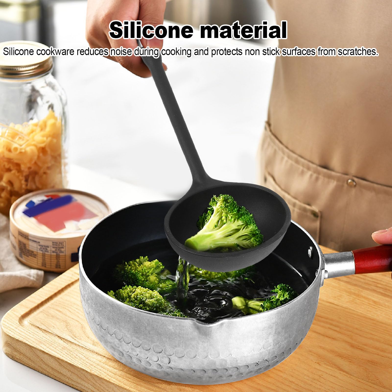 Fabater Utensili da Cottura da in Silicone con Robuste Maniglie in Acciaio Inossidabile Che Sono Impostate su Cottura Ad Alta Temperatura