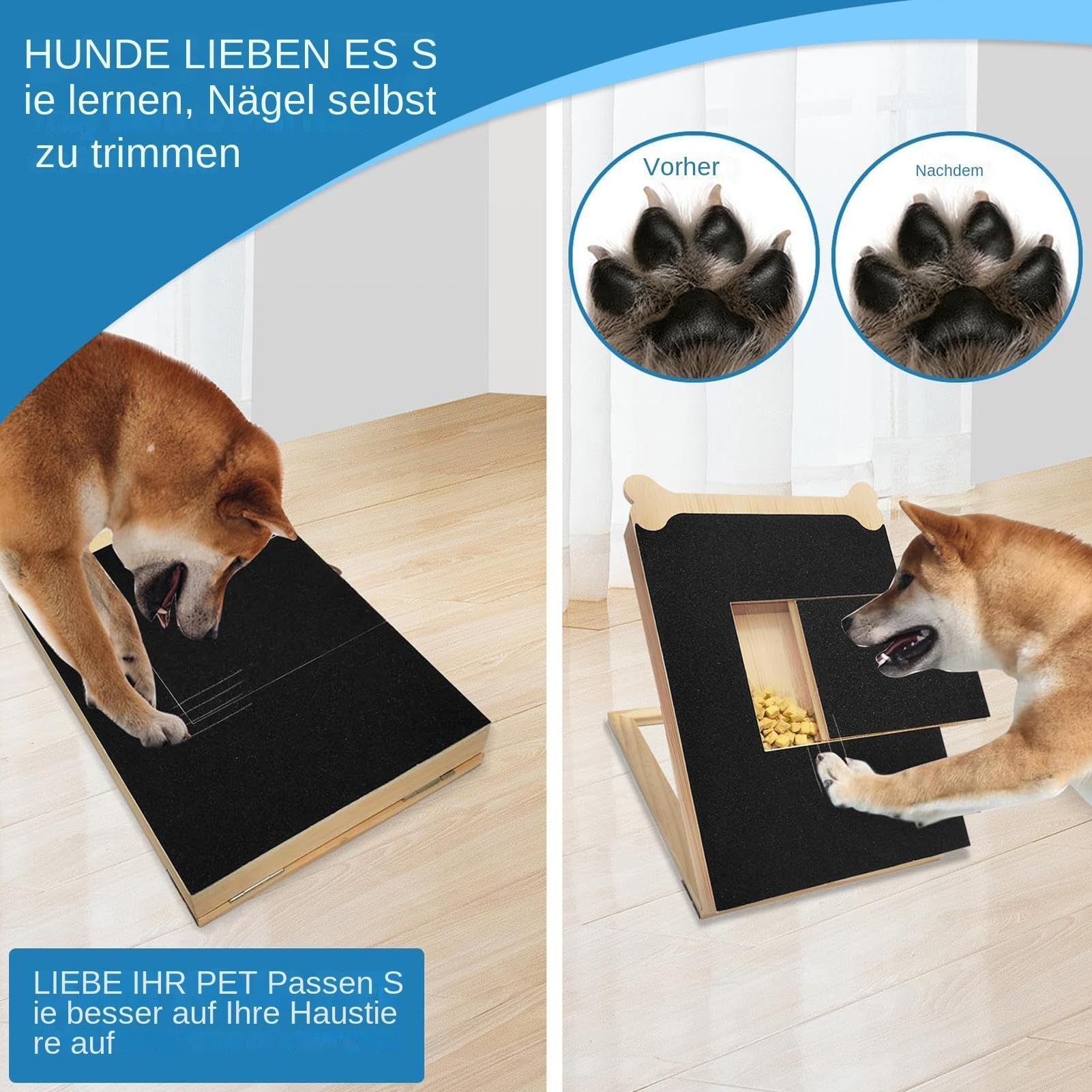 Tavoletta Limatrice Per Cani Con Scatola Premi Grattatoio Cuccioli | Tavola Grattante Cuccioli Per Proprietari Di Cani, Addestratori, Amanti Degli Animali, Ufficio Domestico, Balcone