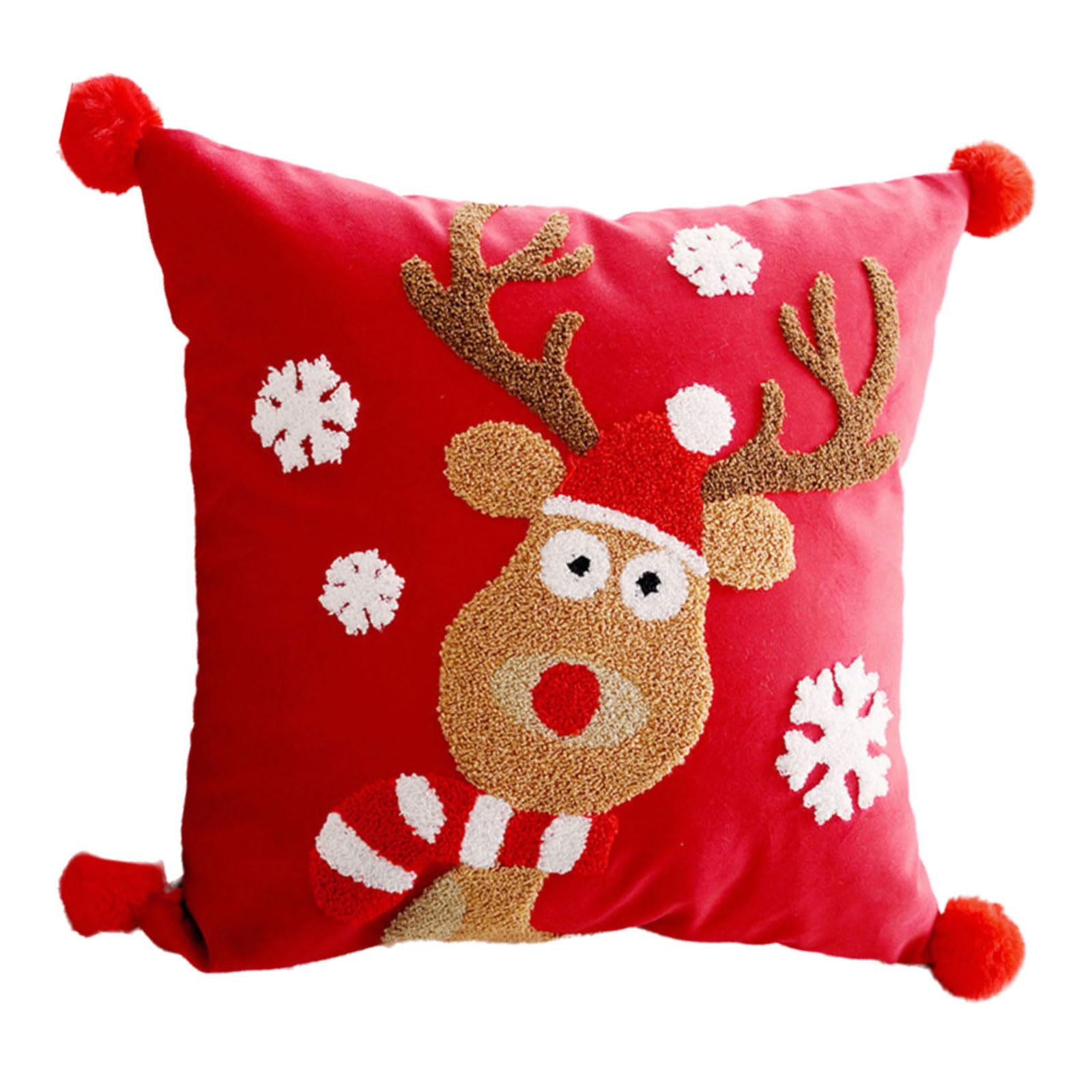 carotoe Pillow Case Removable Cushion Sleeve Comfortable Sofa Couch Pillowcase for Christmas Seasonal Decoration Towel Embroidery Throw Pillow