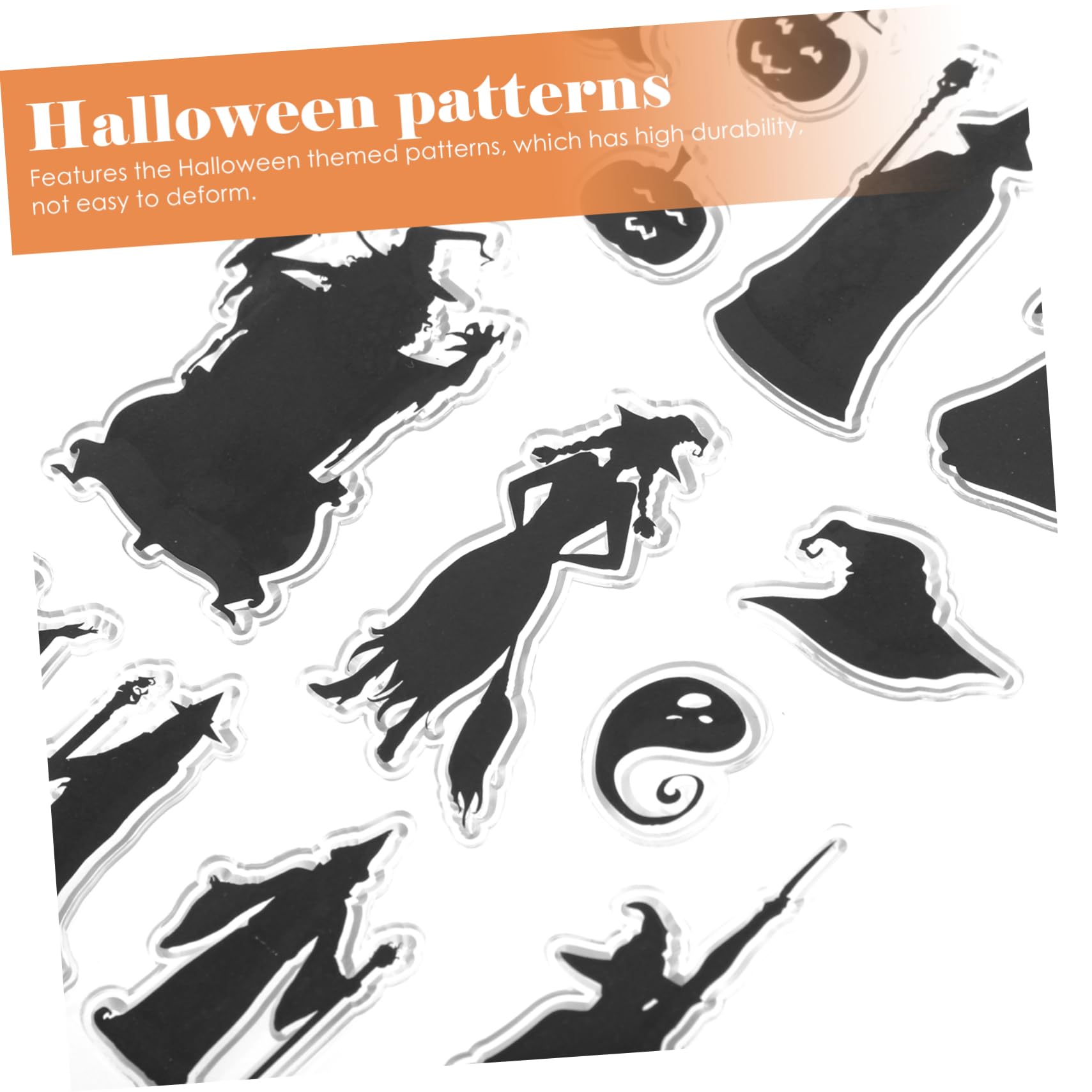SHINEOFI 50pezzi Timbri Trasparenti Halloween Silicone Per Timbri Decorativi Per Scrapbooking e