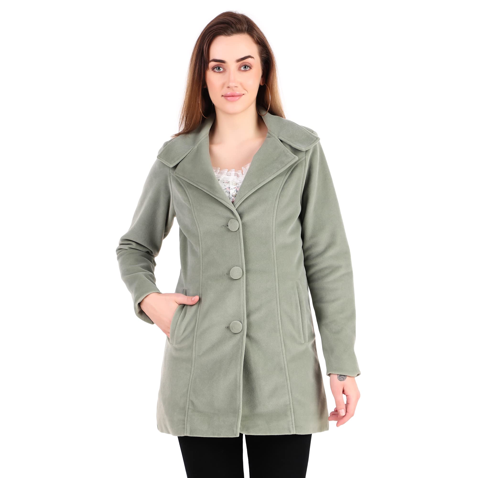 leather retail Long Velvet Jacket For Women-picture-19