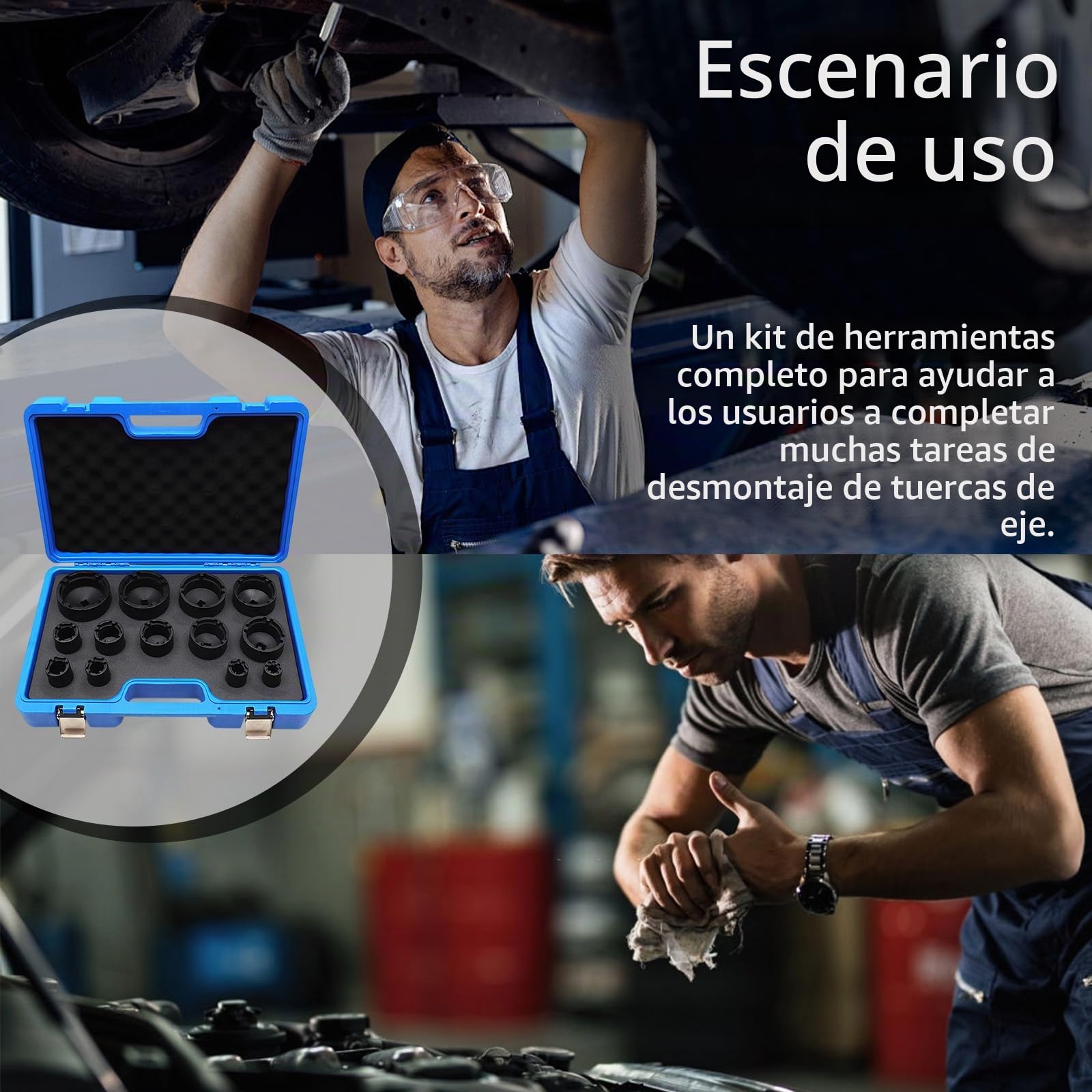 Juego De 13 Llaves Para Tuercas Ranuradas De 1/2", 18-80 mm Pasador Interno 60 Mm De Longitud Apto Para Tuercas De Seguridad KM, KML, HM, HML, HMLL (Din 981) Y Tuercas Redondas